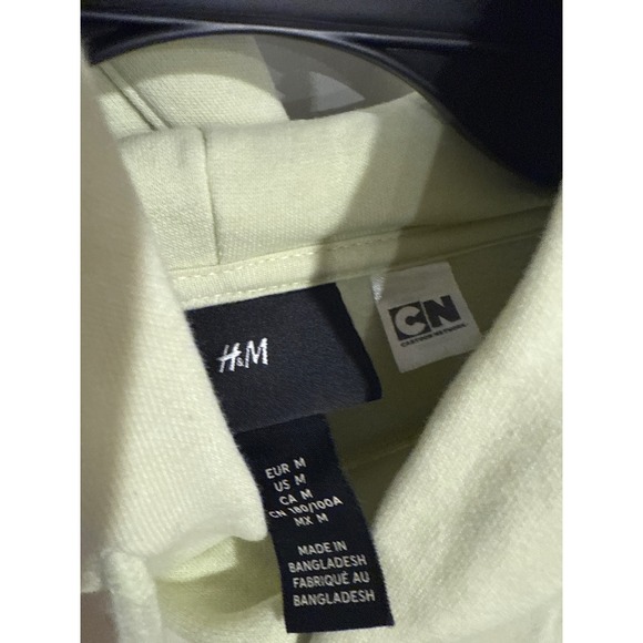 H&M The Powerpuff Girls Cartoon Network Light Yellow Embroidered Hoodie Medium - Picture 3 of 4